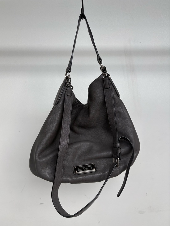 Marc By Marc Jacobs Handbags - Marc by Marc Jacobs Dark Gray Leather Hobo Bag